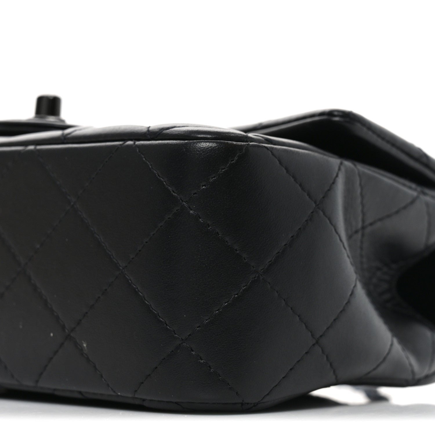 Chanel Lambskin Quilted Mini Top Handle Rectangular Flap So Black 10 of 11