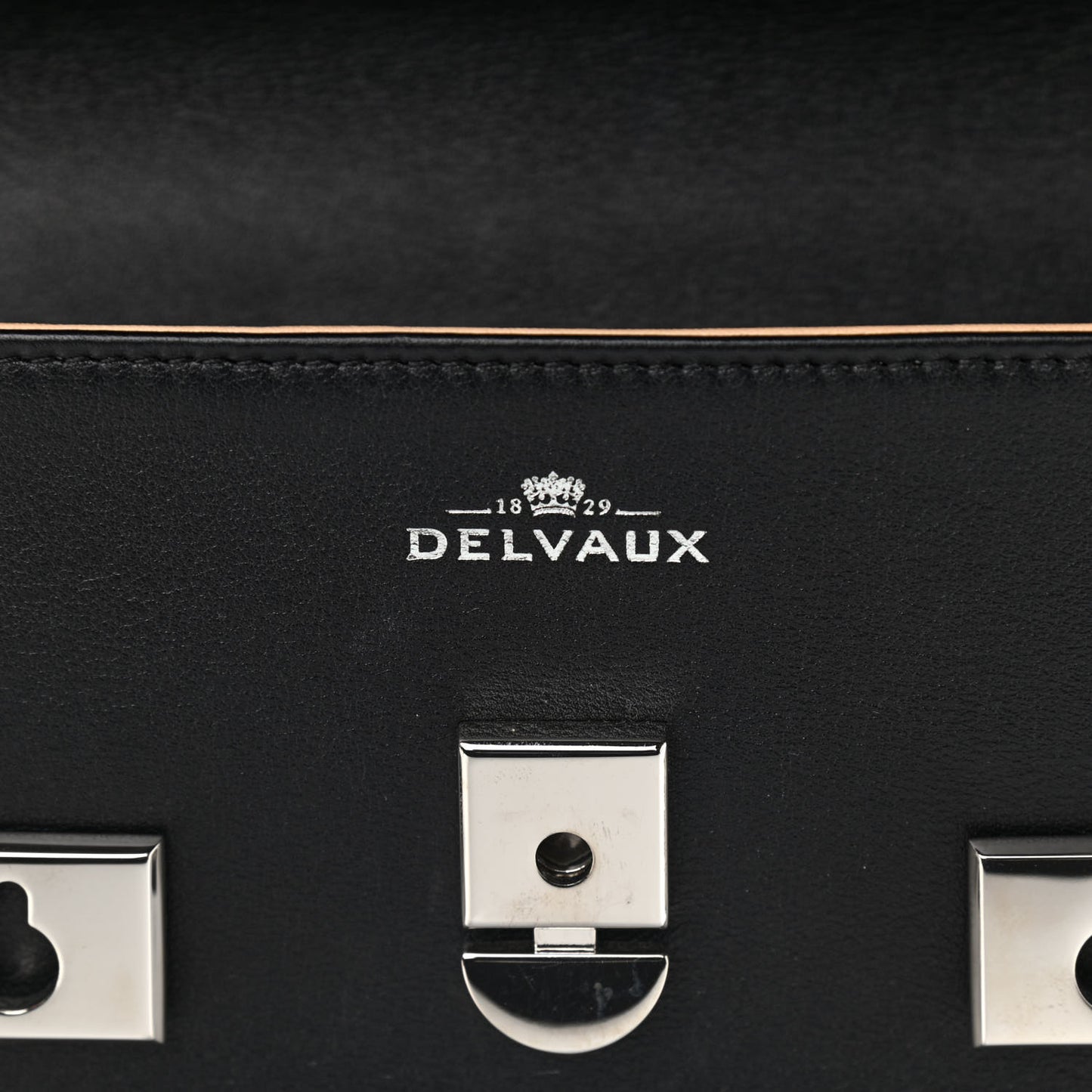 Calfskin MM Tempete Satchel Black
