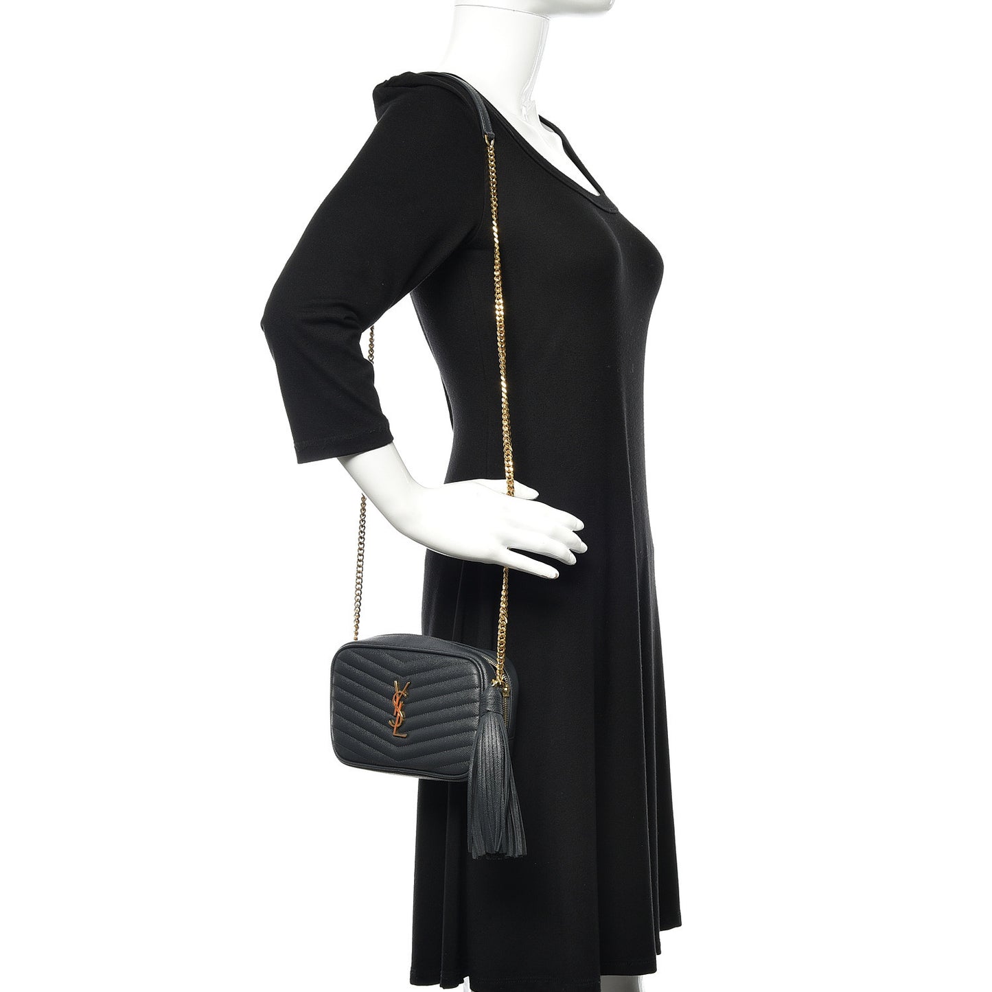 Grain De Poudre Matelasse Monogram Mini Lou Camera Bag Dark Smog