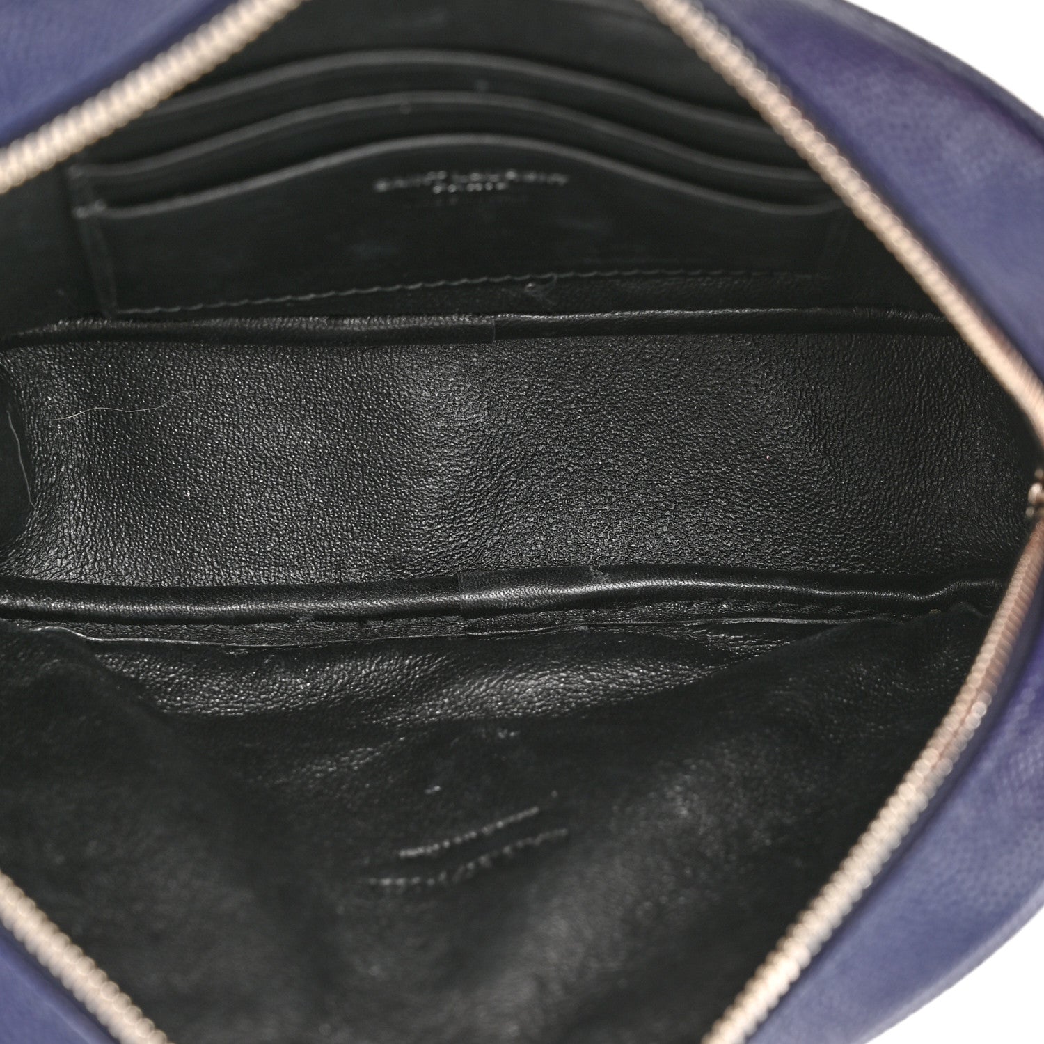 Saint Laurent Grain De Poudre Matelasse Monogram Mini Lou Camera Bag Denim 5 of 11