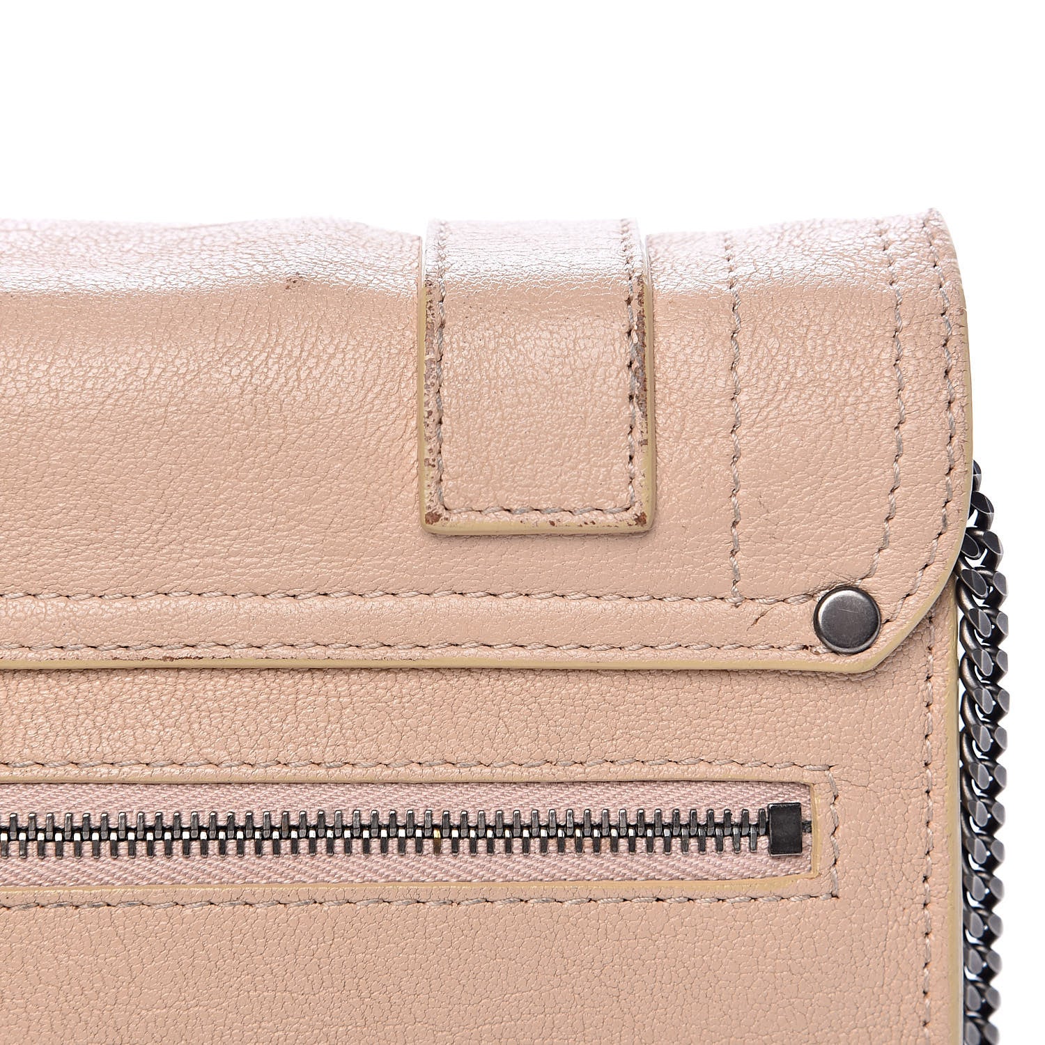Proenza Schouler Lambskin Fringe PS1 Chain Wallet Beige 8 of 14