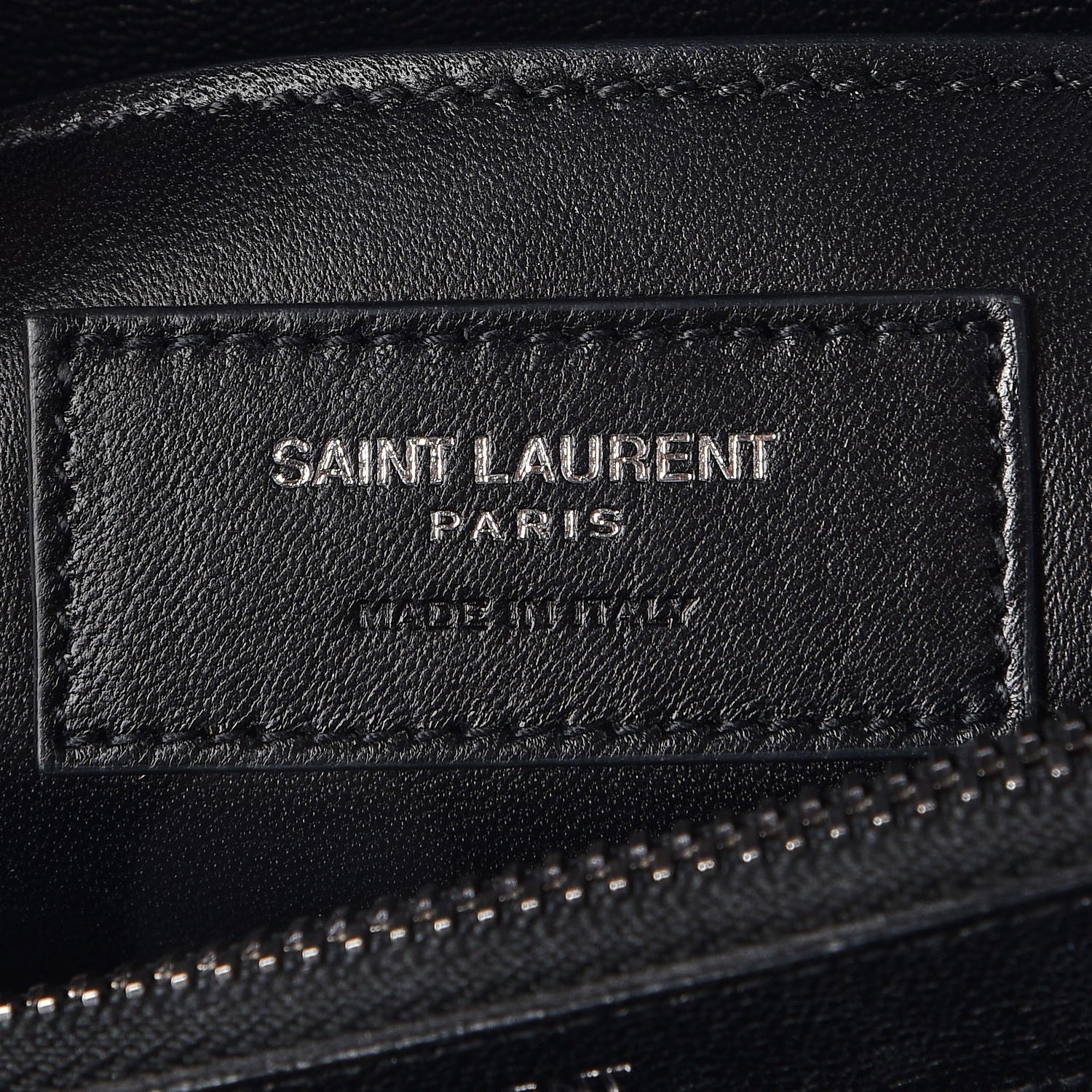 Saint Laurent Sheepskin Matelasse Chevron Monogram Large College Satchel Black 6 of 8
