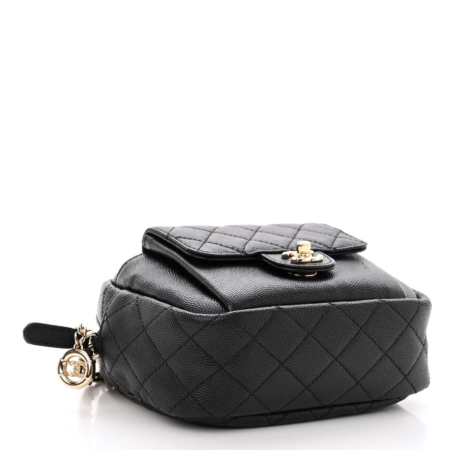 Chanel Caviar Quilted CC Day Camera Case Black 4 of 10