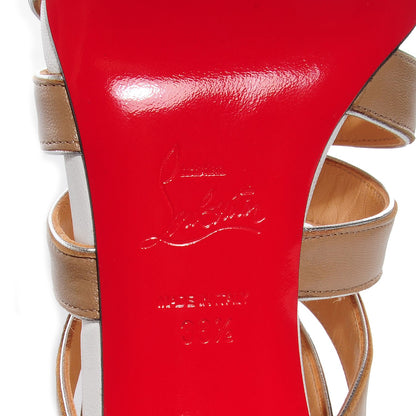 Christian Louboutin Kid Beauty K 85 Cage Sandals 38.5 Beige 6 of 7