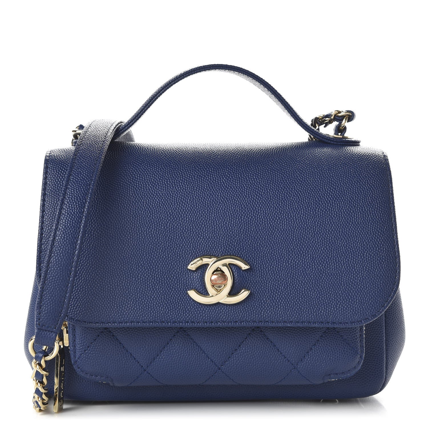 Chanel Caviar Quilted Small Business Affinity Flap Dark Blue 1 of 10
