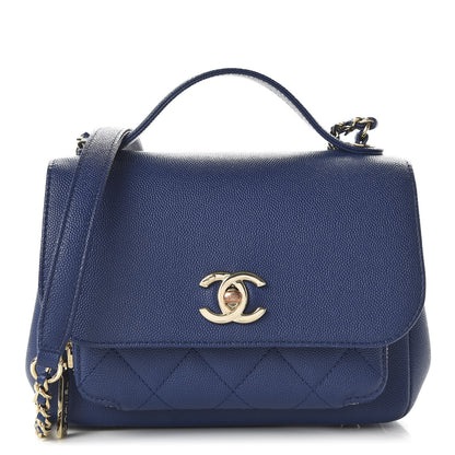 Chanel Caviar Quilted Small Business Affinity Flap Dark Blue 1 of 10