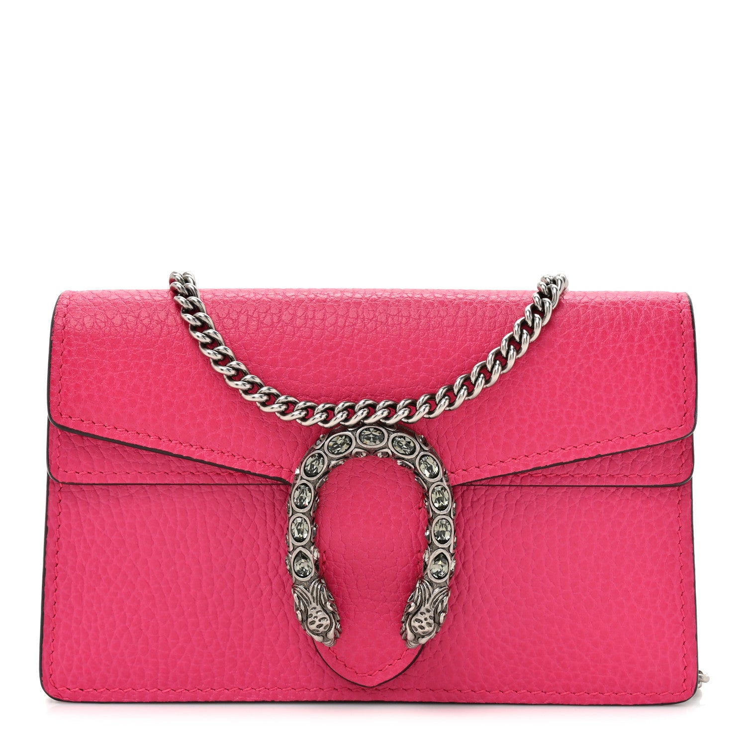 Gucci Dollar Calfskin Crystal Super Mini Dionysus Shoulder Bag Box Pink Black Diamond 1 of 10