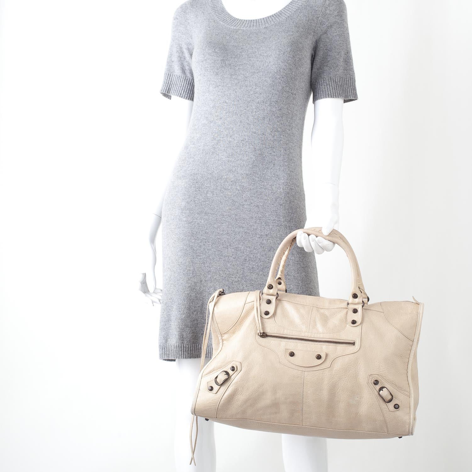 Balenciaga Agneau Classic Hardware Work Praline 2 of 10