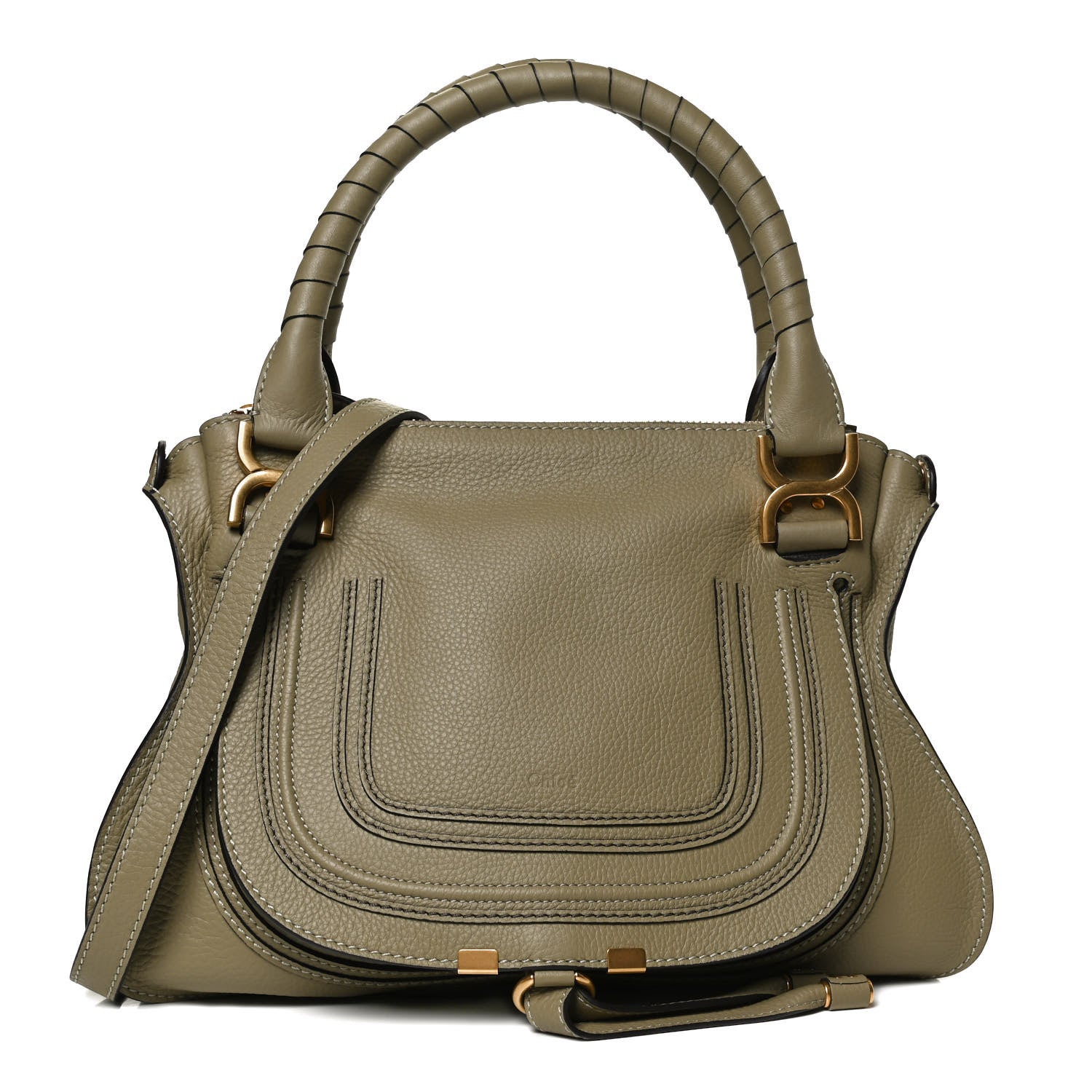 Chloe Calfskin Medium Marcie Satchel Baobab Green 1 of 10