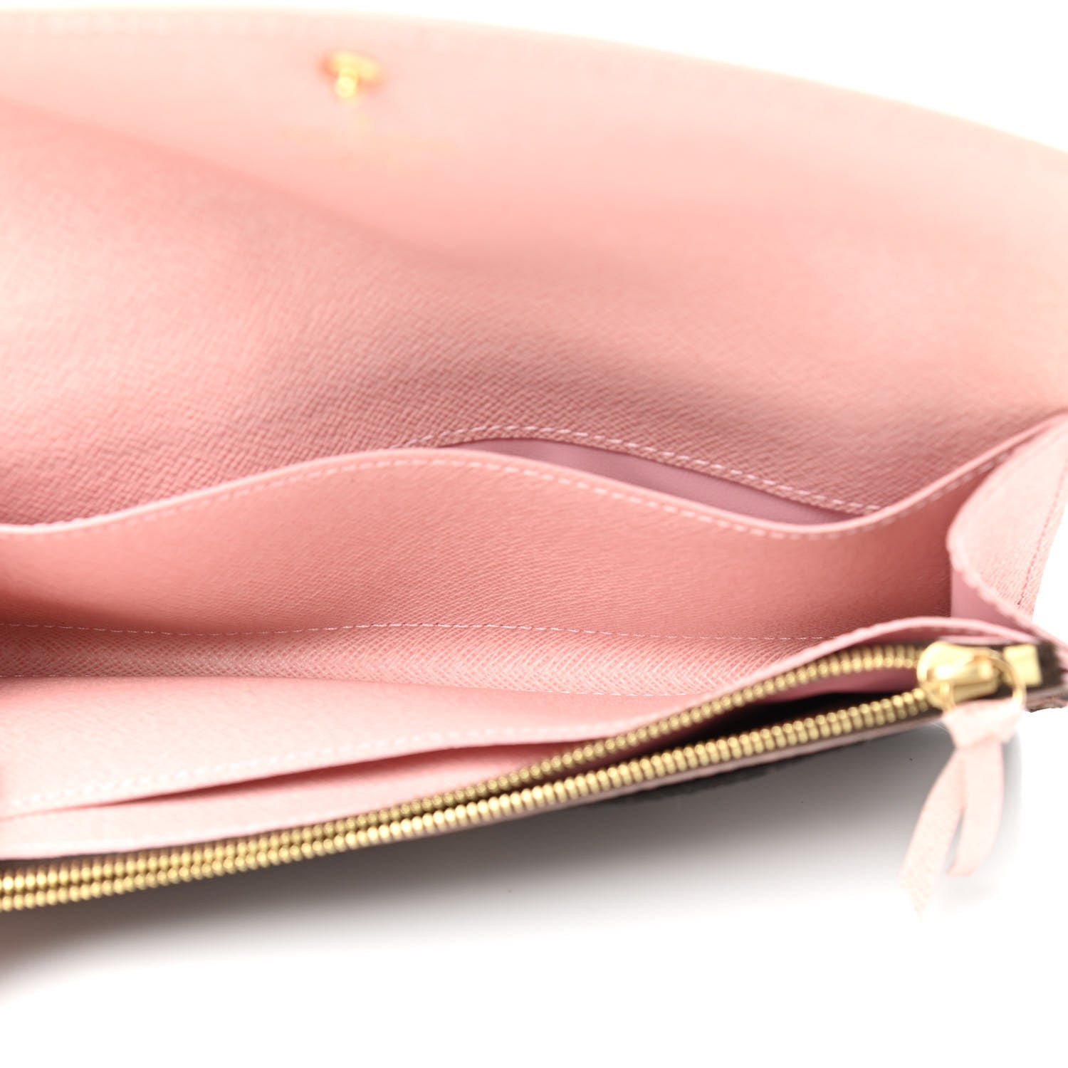 Louis Vuitton Damier Ebene Caissa Wallet Rose Ballerine 5 of 7