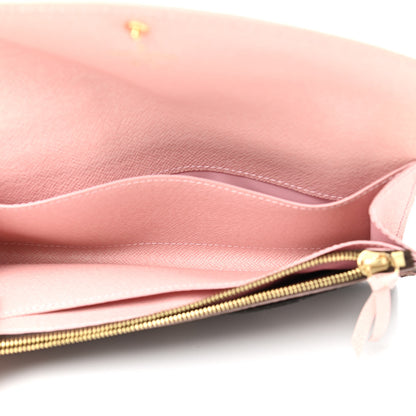 Louis Vuitton Damier Ebene Caissa Wallet Rose Ballerine 5 of 7