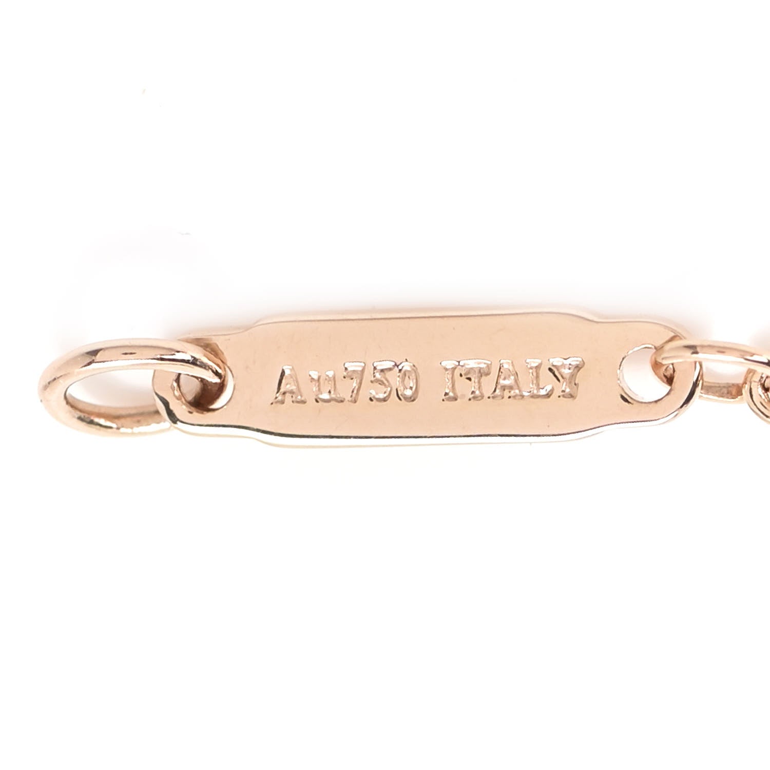 Tiffany 18K Rose Gold Diamond Tag Chain Bracelet 5 of 6