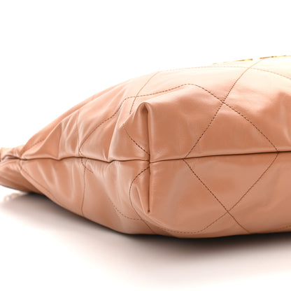 Chanel Shiny Calfskin Quilted Chanel 22 Camel 10 of 11