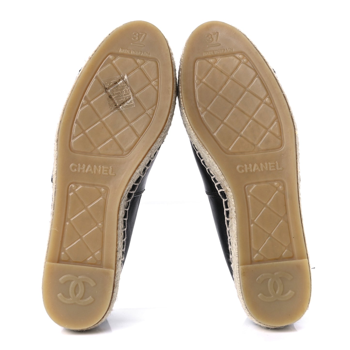 Lambskin CC Espadrilles 37 Black