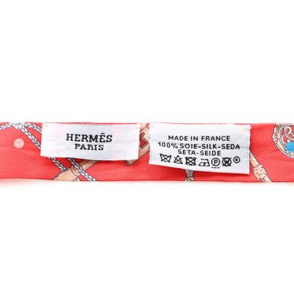 Hermes Silk Les Cles A Pois Doll Twilly Grenadine Beige Multicolor 2 of 3