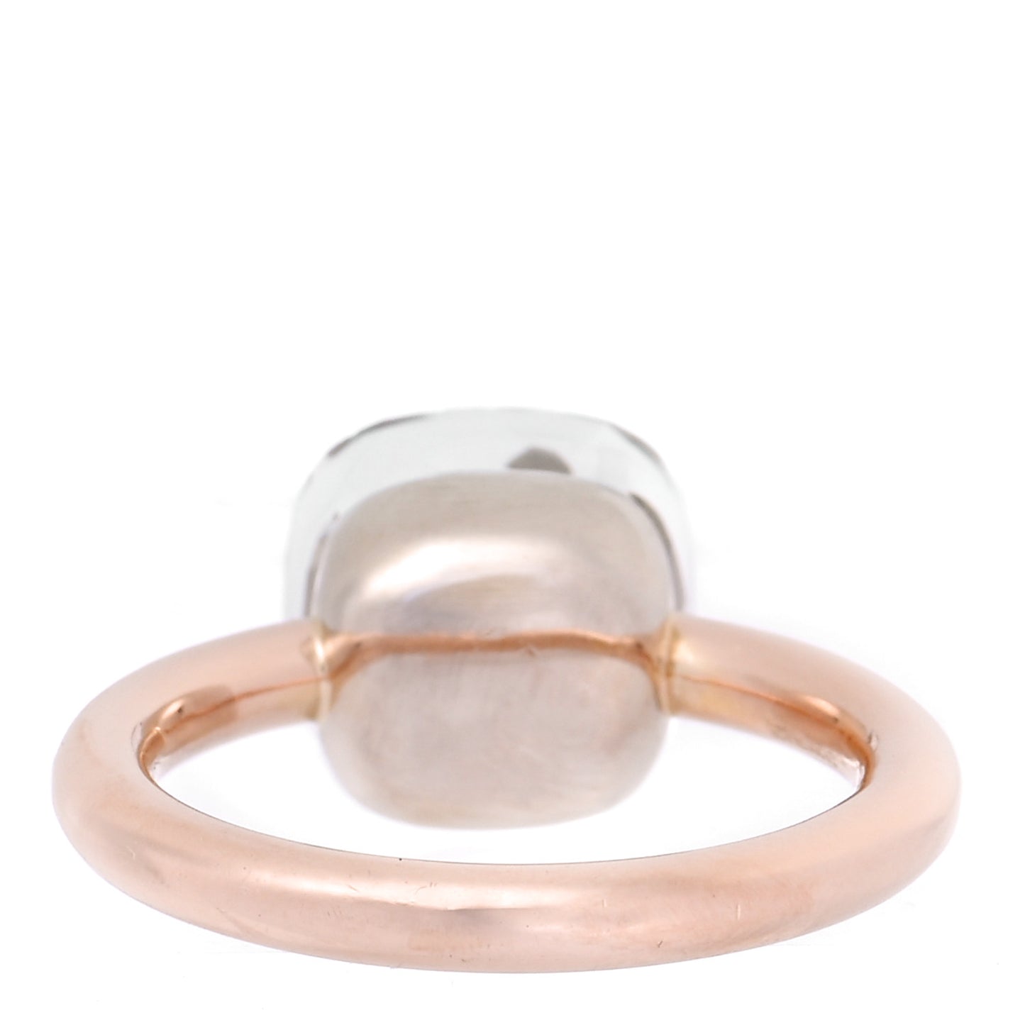 18K Rose Gold White Topaz Classic Nudo Ring 54 6.75