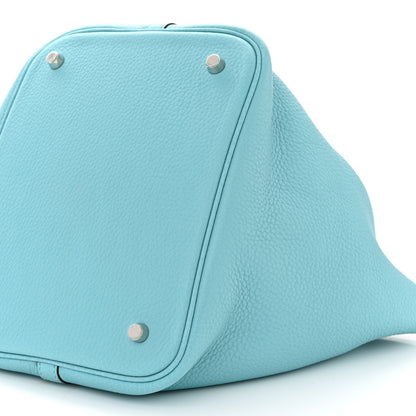 Hermes Taurillon Clemence Picotin Lock 22 MM Bleu Atoll 10 of 11