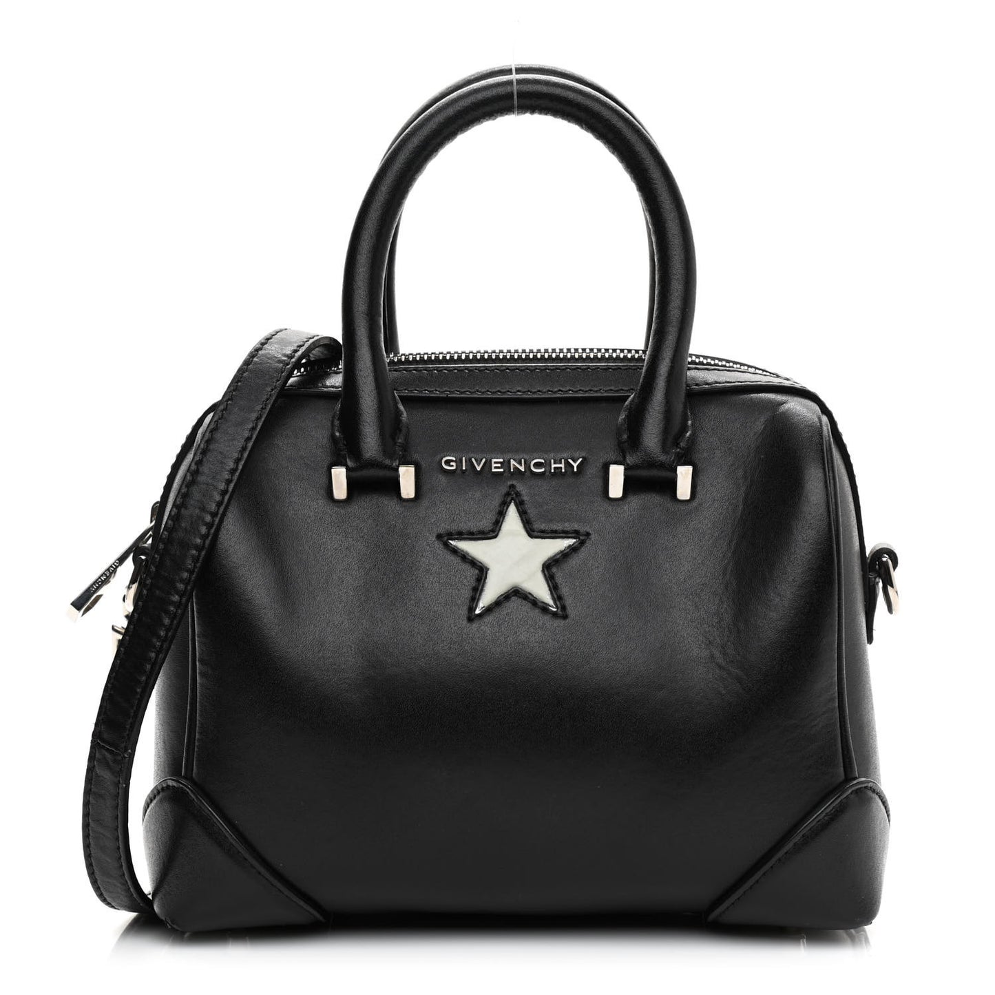 Calfskin Star Micro Lucrezia Black Silver