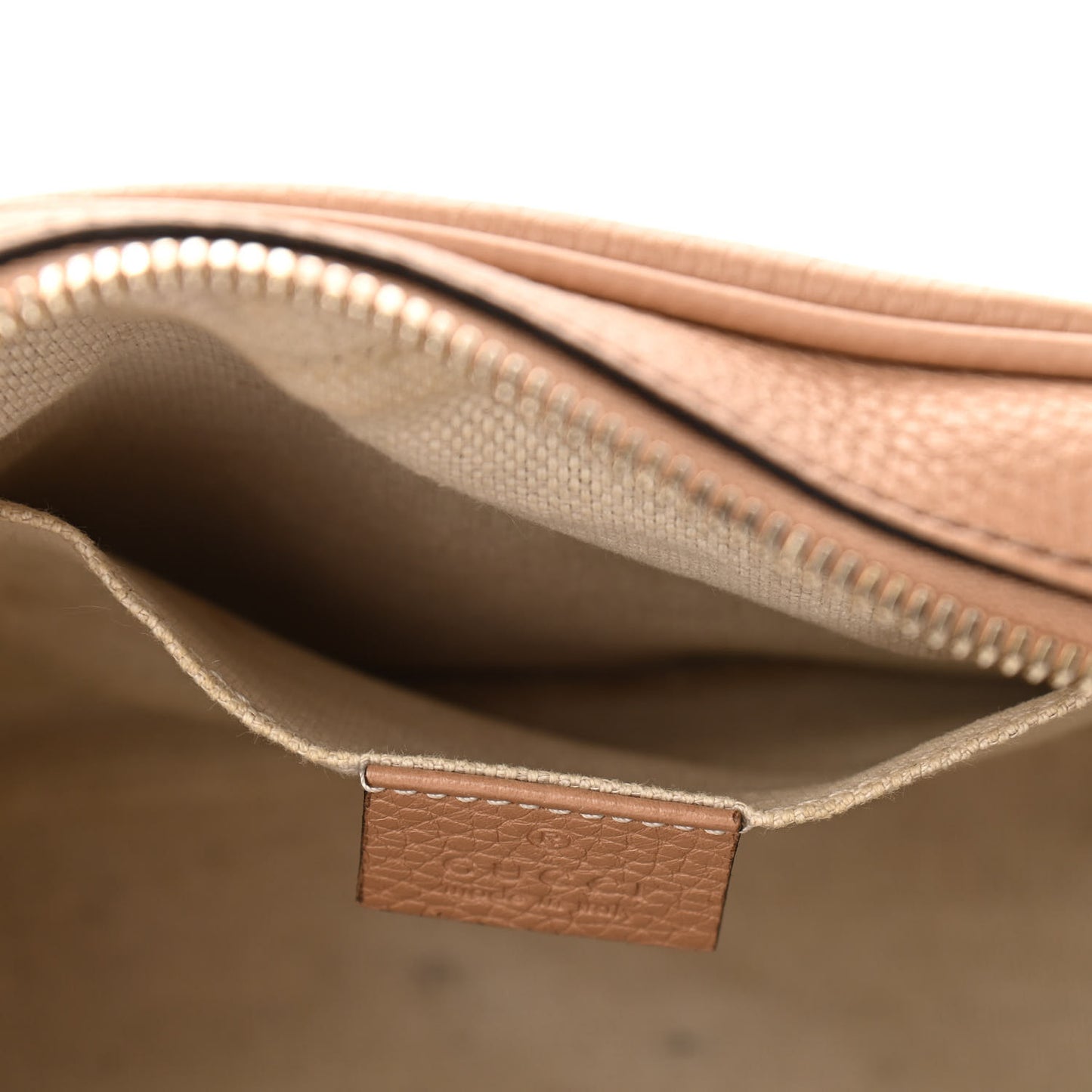 Pebbled Calfskin Small Soho Disco Bag Camelia