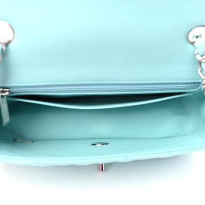 Chanel Lambskin Quilted Mini Rectangular Flap Light Blue 5 of 11