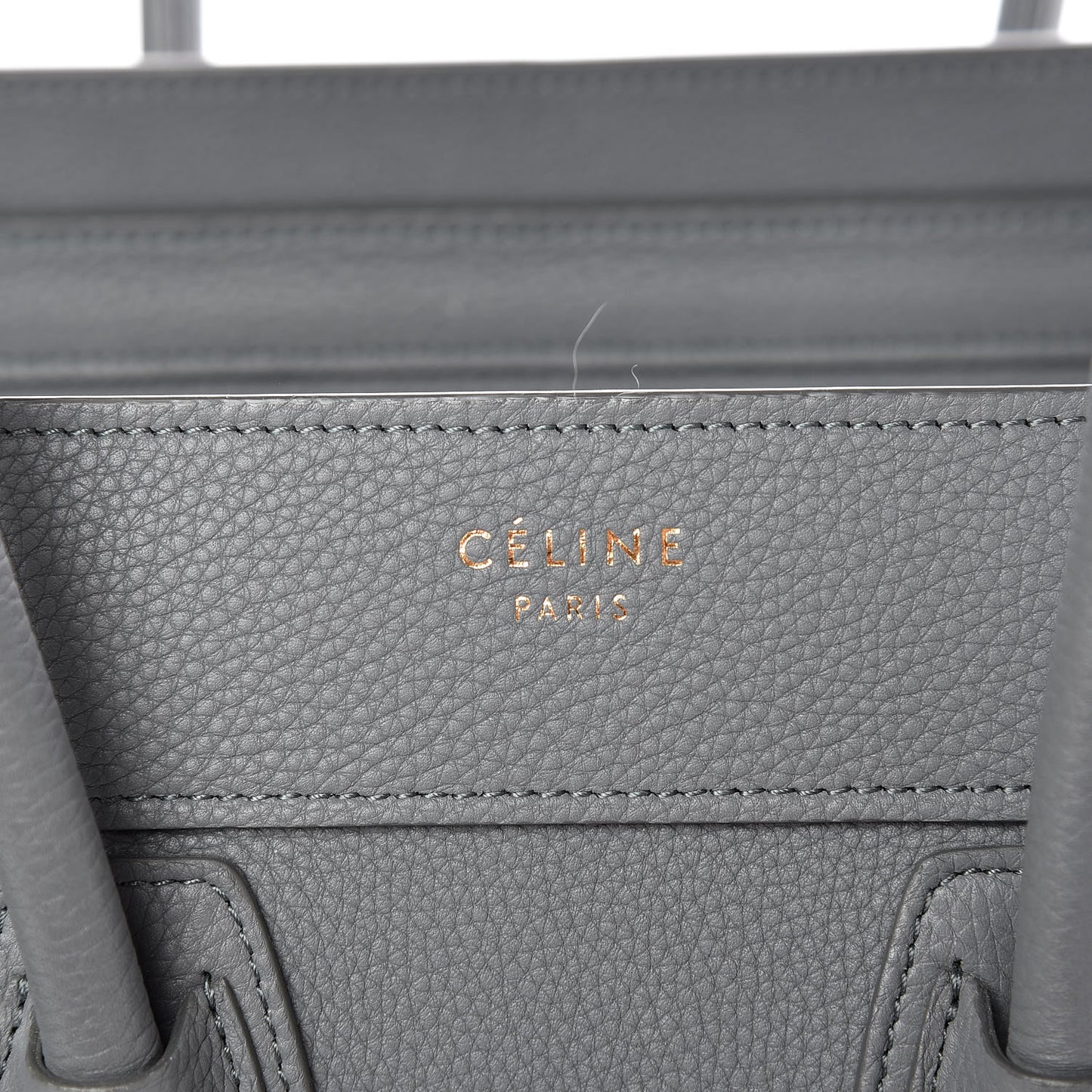 Baby Drummed Calfskin Micro Luggage Kohl