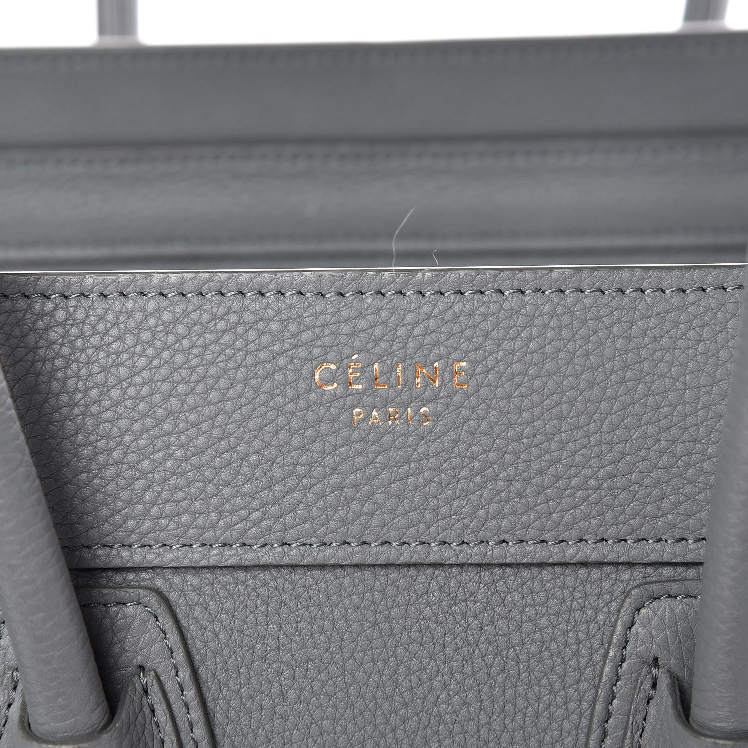 Celine Baby Drummed Calfskin Micro Luggage Kohl 6 of 14