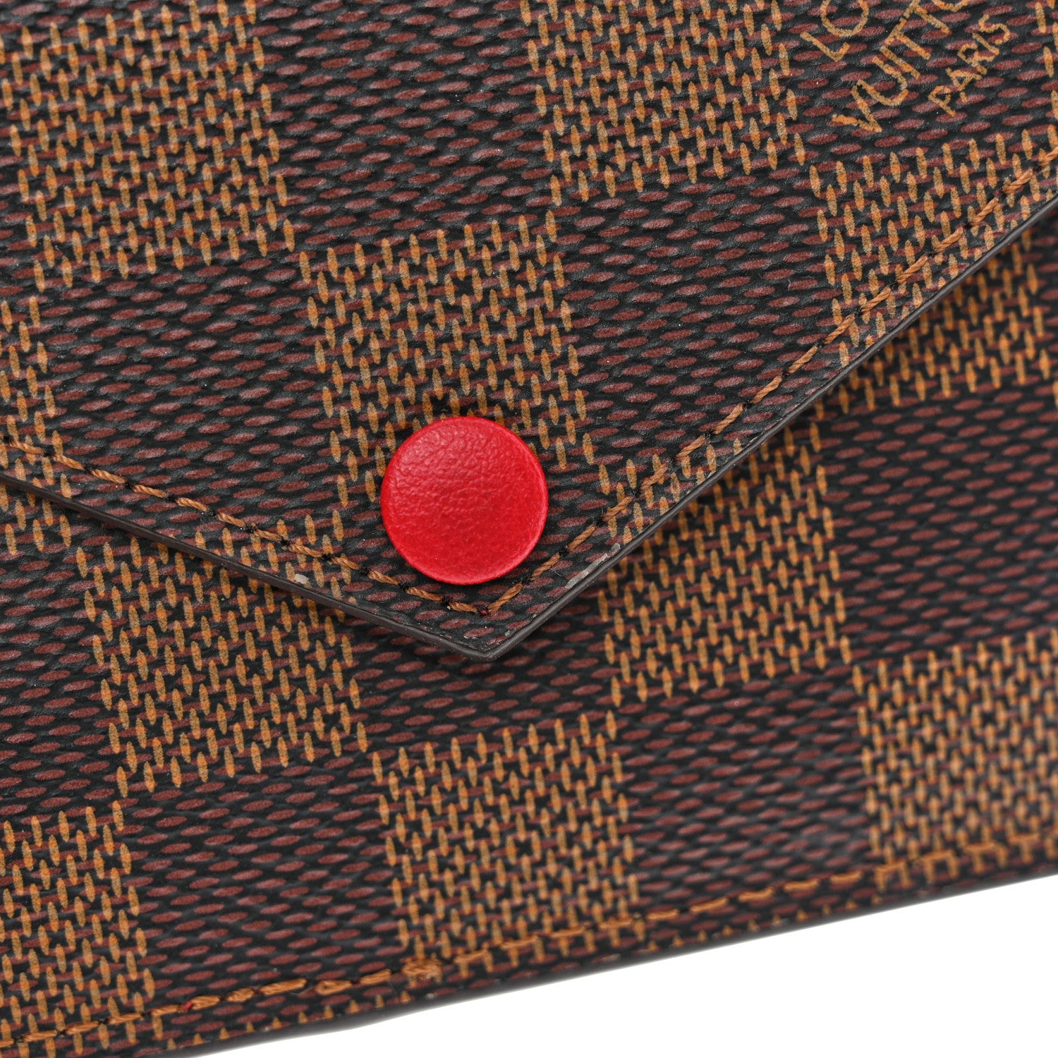 Louis Vuitton Damier Ebene Recto Verso Card Holder Red 9 of 10
