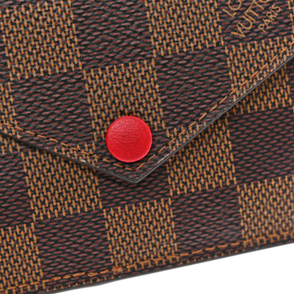Louis Vuitton Damier Ebene Recto Verso Card Holder Red 9 of 10