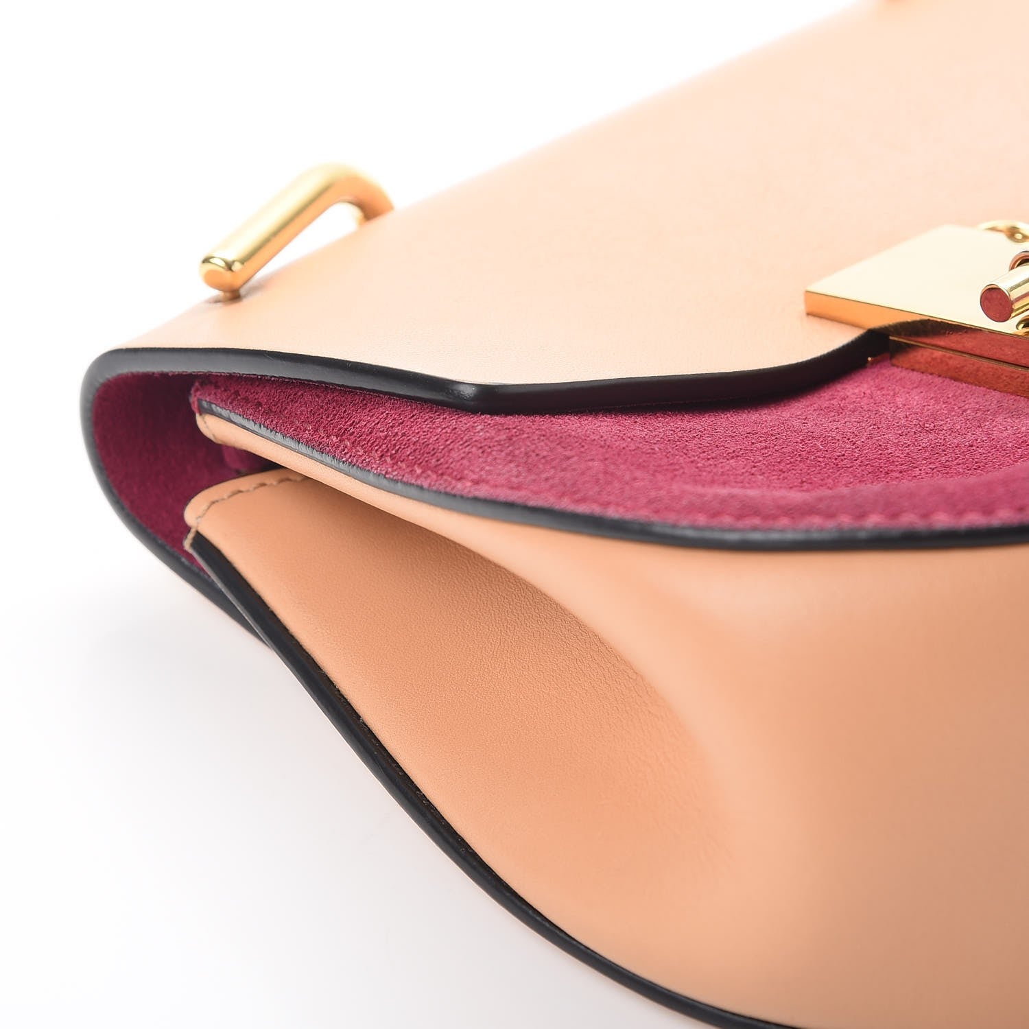Chloe Suede Smooth Calfskin Lambskin MIni Drew Crossbody Misty Beige Bag 9 of 9