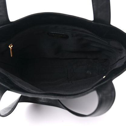 Chanel Calfskin Embossed CC Shoulder Bag Black 5 of 15