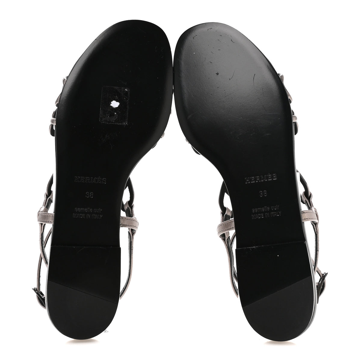 Metallic Nappa Naos Sandals 38 Champange