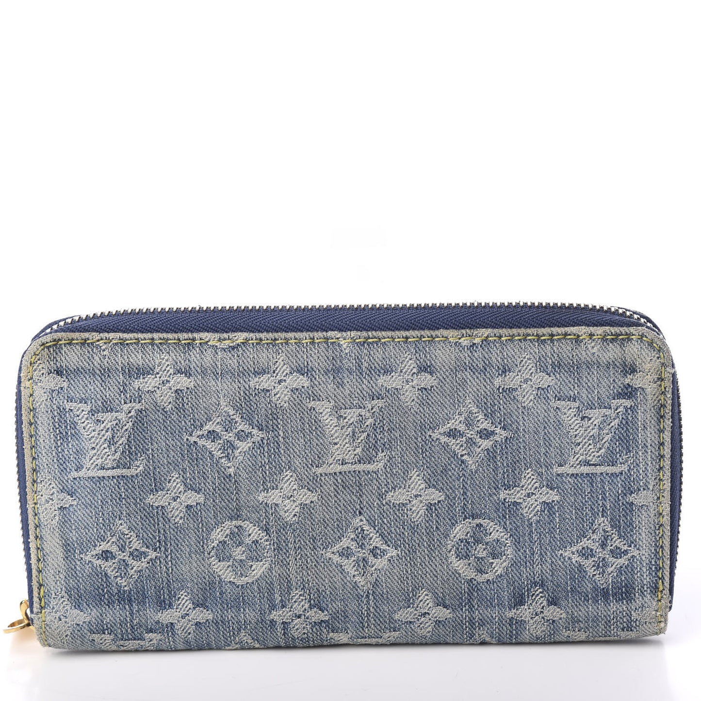 Monogram Denim Zippy Wallet Blue