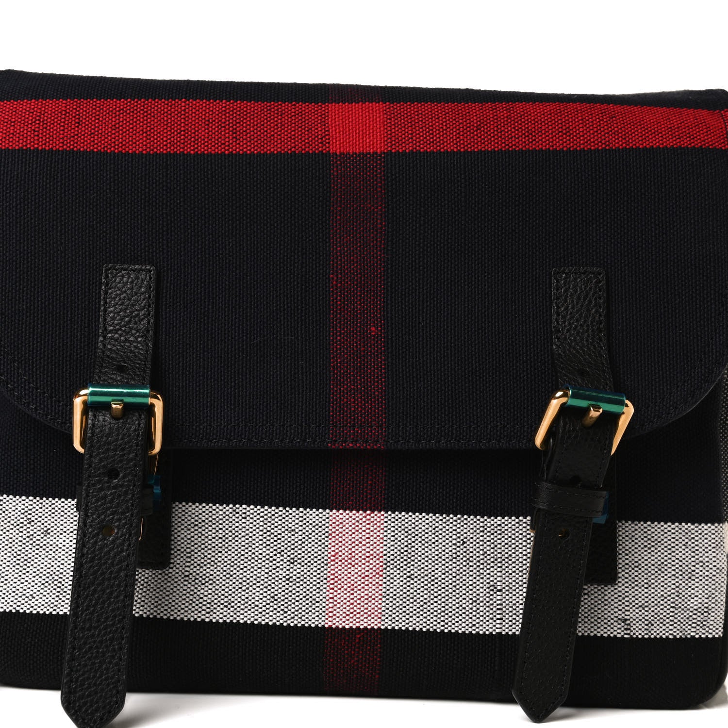 Burberry Canvas Mega Check Small Baildon Messenger Bag Navy 6 of 10