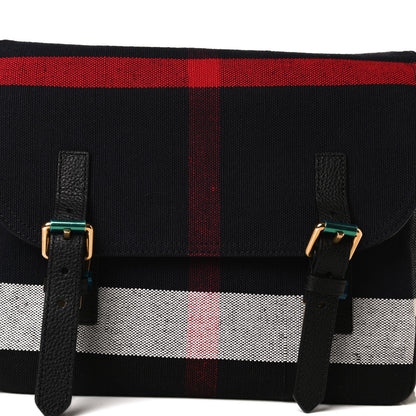 Burberry Canvas Mega Check Small Baildon Messenger Bag Navy 6 of 10