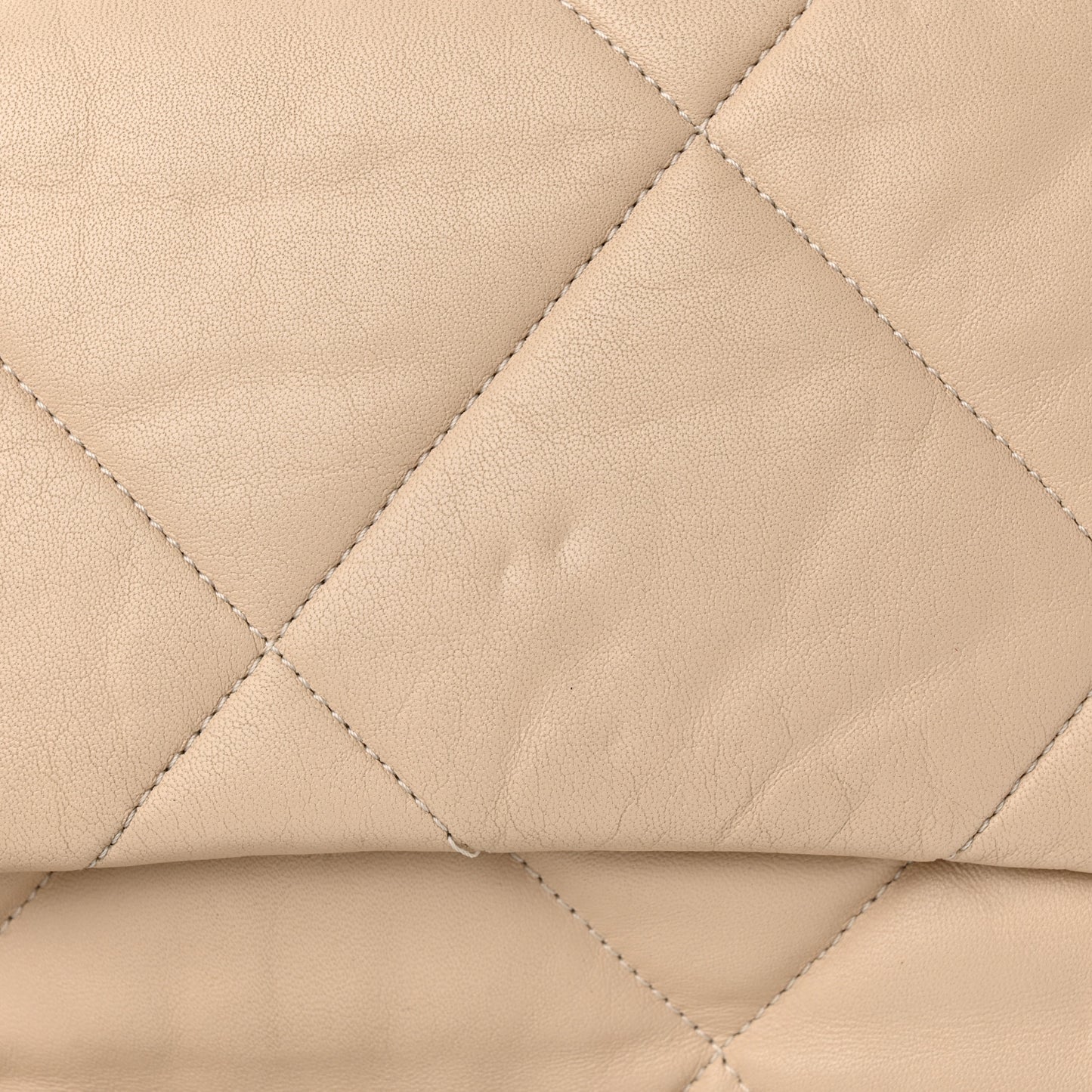 Lambskin Quilted Medium Chanel 19 Flap Beige