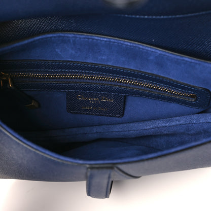 Christian Dior Grained Calfskin Saddle Bag Indigo 5 of 9
