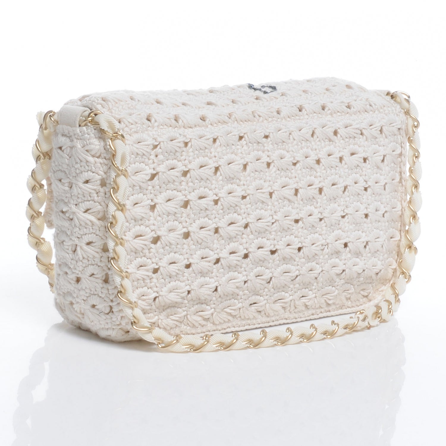 Chanel Crochet Camellia CC Flap 3 of 8