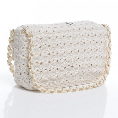 Chanel Crochet Camellia CC Flap 3 of 8