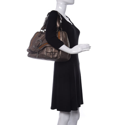 Christian Dior Metallic Calfskin Medium Gaucho Double Saddle Bronze 2 of 11