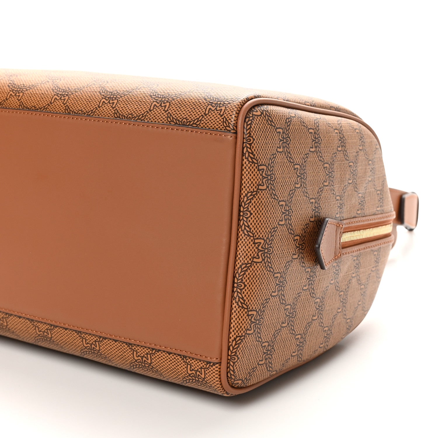 MCM Lauretos Nappa Medium Ella Boston Bag Cognac 9 of 9
