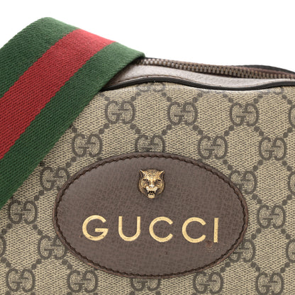 Gucci GG Supreme Monogram Web Neo Vintage Shoulder Bag Beige New Acero Crop 8 of 21