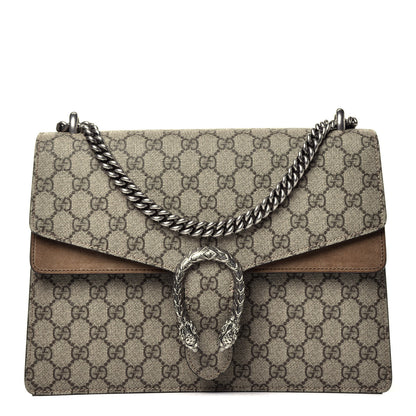 Gucci GG Supreme Monogram Medium Dionysus Shoulder Bag Taupe 1 of 9