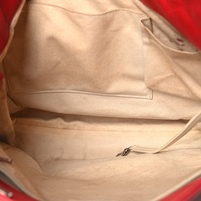Chanel Calfskin Quilted In the Business North South Tote Red 5 of 13