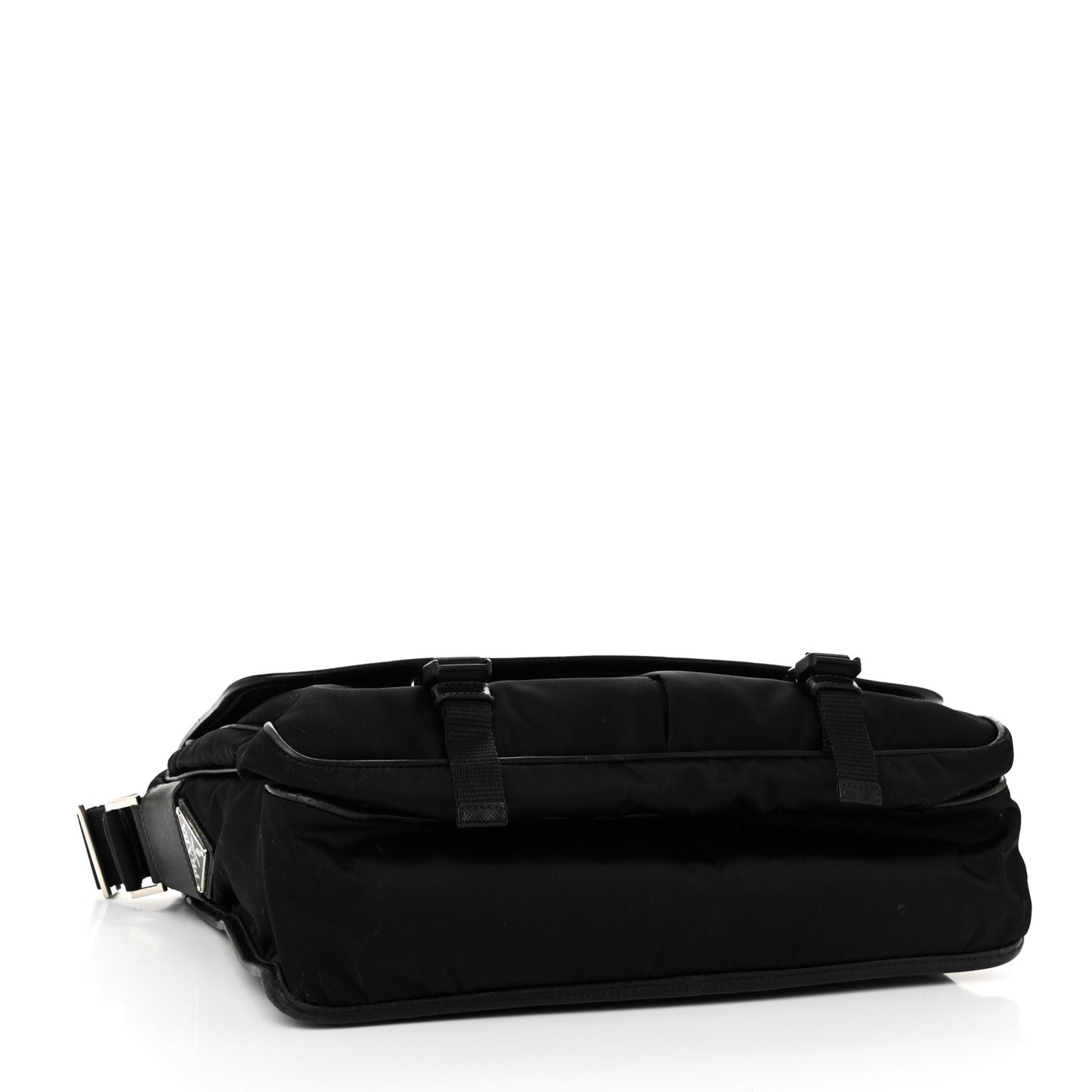 Tessuto Nylon Saffiano Logo Messenger Bag Black