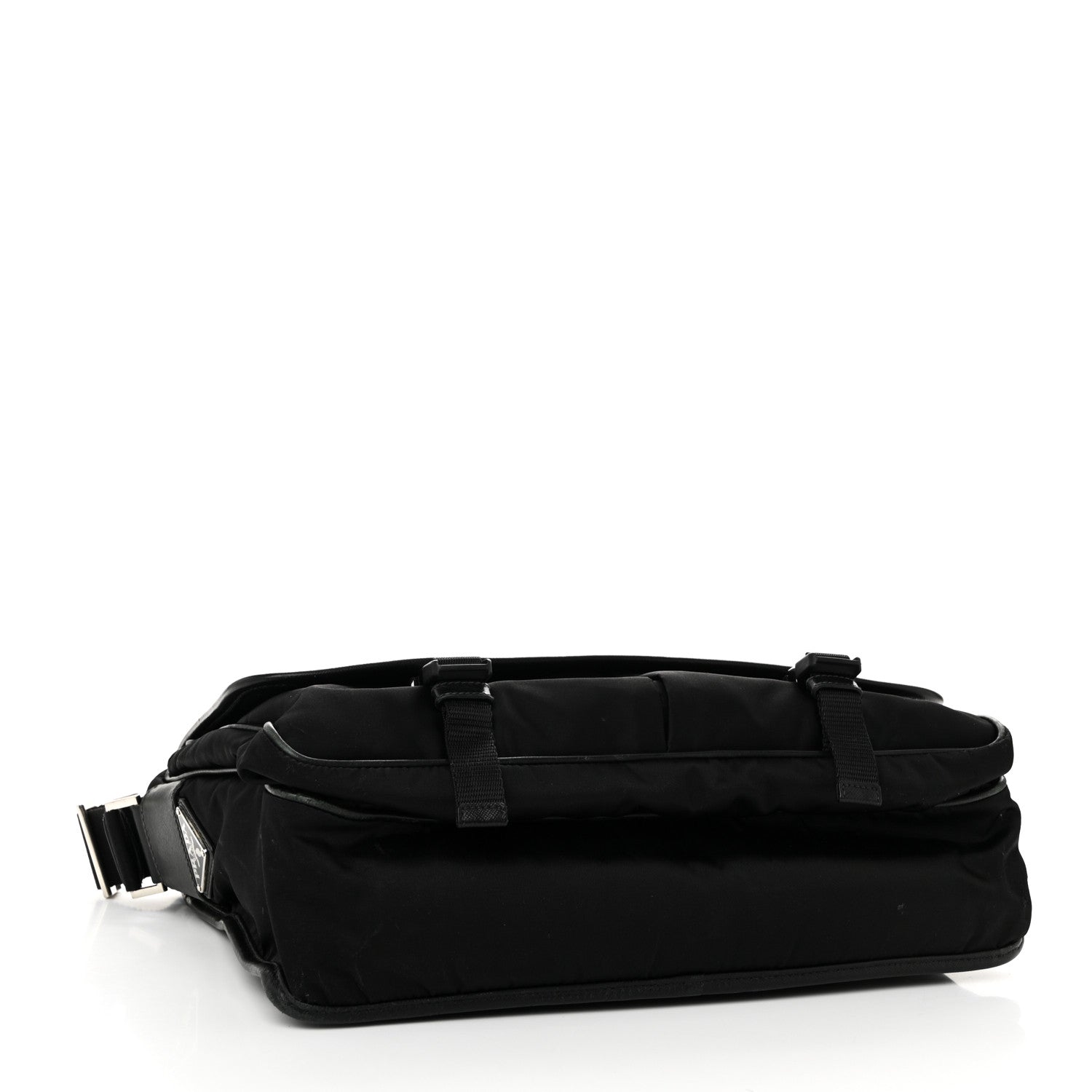 Prada Tessuto Nylon Saffiano Logo Messenger Bag Black 4 of 9