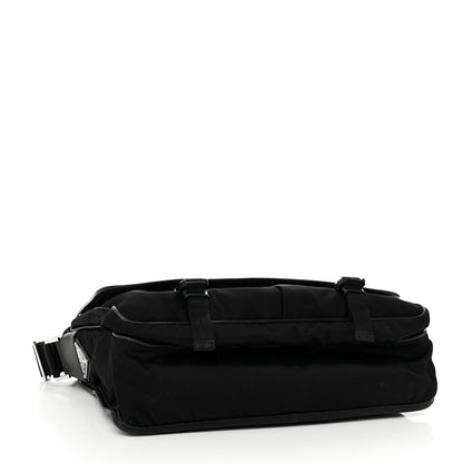 Prada Tessuto Nylon Saffiano Logo Messenger Bag Black 4 of 9