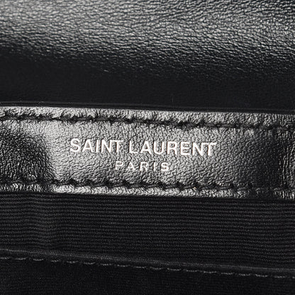 Saint Laurent Calfskin Y Quilted Monogram Loulou Flap Bag Black 8 of 10