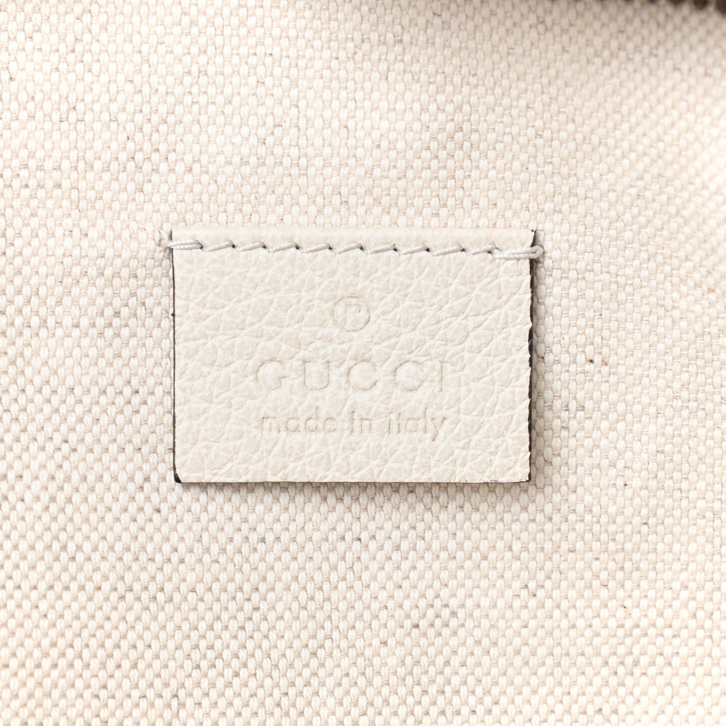 Grained Calfskin Logo Belt Bag White
