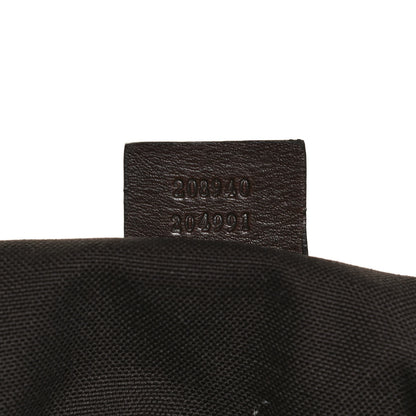Gucci Crystal Monogram Large Babouska Vertical Shopping Tote Brown 6 of 12
