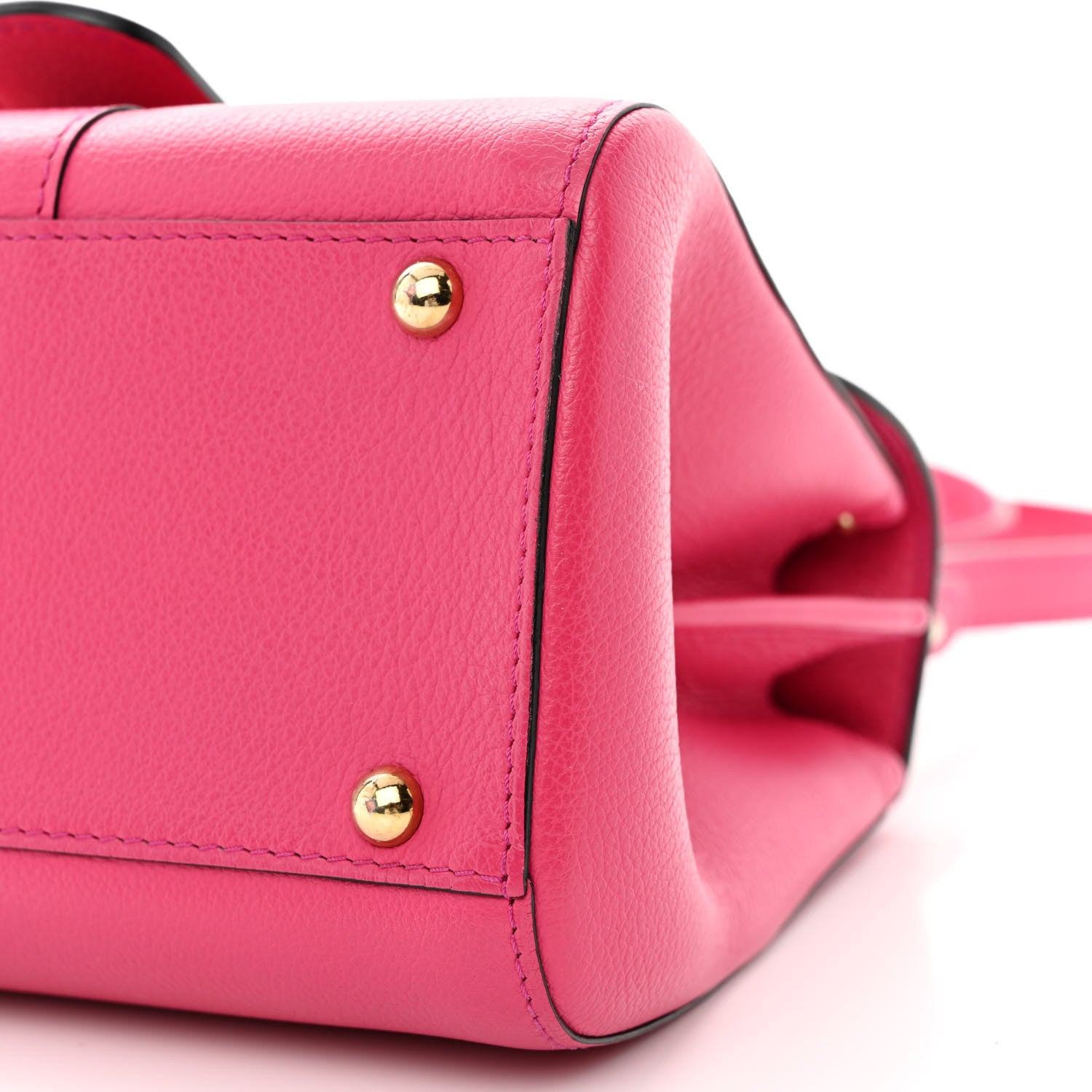 Delvaux Grained Calfskin Mini Brillant Satchel Rose Indien 11 of 12